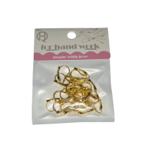 Kabliukas auskarams,auksinės sp,5x19mm 12vnt