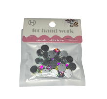 Kristalai apvalūs įvairiaspalviai sp.10mm 25vnt