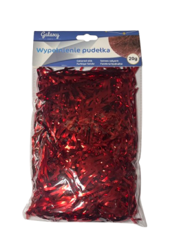 Dekoracija blizgios juostelės 20gr. raudonos sp.