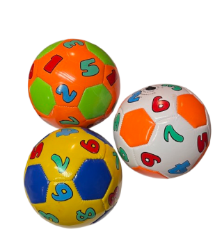 Futbolo kamuolys 15cm SKAIČIAI