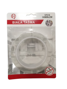 Dvipusė lipni juosta 30mm x 2m skaidri