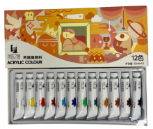 Akriliniai dažai 12ml. -12 spl.