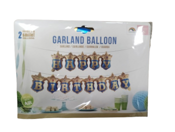 Balionų girlianda HAPPY BIRTHDAY