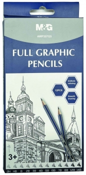 Pieštukai braižybai M&G 2H-14B, 12vnt.