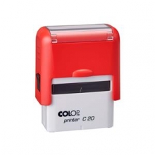 Antspaudo korpusas COLOP Printer C20, raudonos sp., mėlyna pagalvėlė