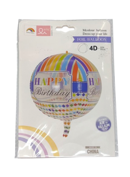 Balionas folijos Hapypy Birthday 55cm
