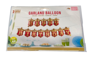 Balionų girlianda HAPPY BIRTHDAY