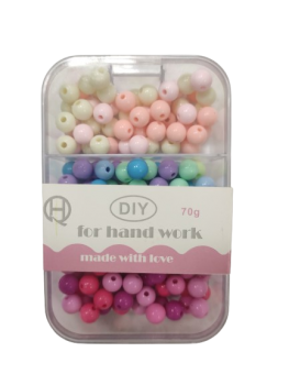 Karoliukų rinkinys 70gr. įv.spalvų