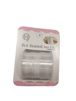 Elastinė virvutė skaidri 0,5mm 20m