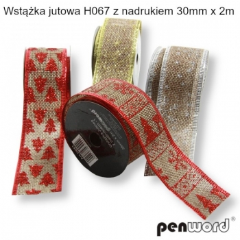 Dekoratyvinė džiuto juostelė 30mm 2m PENWORD