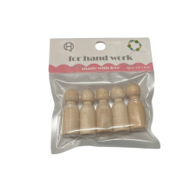 Dekoracija 5vnt 4,5x1,5cm medinė