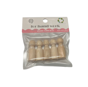 Dekoracija 5vnt 4,5x1,5cm medinė