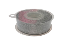 Juostelė blizgi aukso arba sidabro spalvos 2,5cmx18,2m