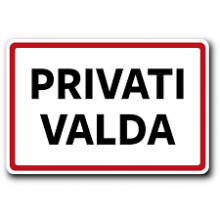 Lentelė plastikinė Privati valda 400x300mm