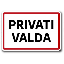 Lentelė plastikinė Privati valda 400x300mm