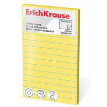 Lipnūs lapeliai užrašams ErichKrause, 100 lapelių, su linijomis,125*75mm