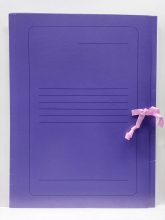 Segtuvėlis kartoninis A4 su raišteliais, 300 gsm, violetinės spalvos