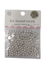 Karoliukai apvalūs 6mm. sidabrinės sp. 15gr