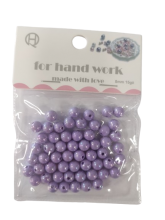 Karoliukai apvalūs, 8mm, violetinės spalvos 15gr