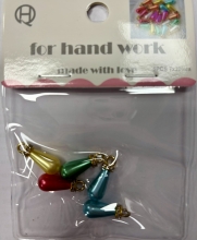 Karoliukai apyrankių vėrimui, lašo formos įv. sp.7x20mm 5vnt