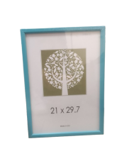 Rėmelis 21x29,7cm AURA 1303044 plastikinis žydros spalvos