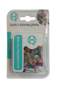 Smeigtukai  spalvotomis galvutem 40mm. 60vnt