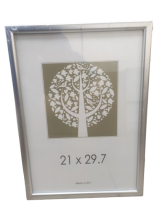 Rėmelis 21x29,7cm AURA 1303033 plastikinis, sidabrinės spalvos