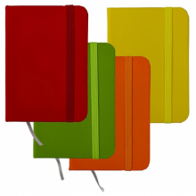 Užrašų knygelė MULTICOLOR, Centrum, A7, 80 lapų, 77gsm, linija, kietu viršeliu, su skirtuku ir gumele