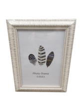 Rėmelis 15x21cm NIKO 1303537 plastikinis, baltas su sidabru