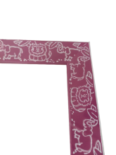 Rėmelis 13x18cm KIDS 1200532 rožinis su ornamentu, medinis