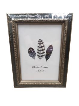 Rėmelis 15x21cm SEUL 1303333 plastikas, juoda su auksu