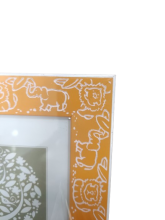 Rėmelis KIDS 13x18cm 1200534 geltonas su ornamentais, medinis