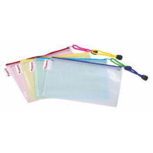Plastikinis vokas su užtrauktuku 180mkr, permatomas, 4 sp