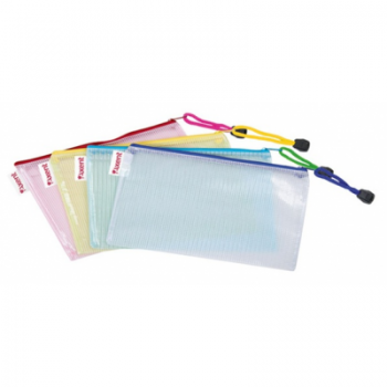 Plastikinis vokas su užtrauktuku 180mkr, permatomas, 4 sp