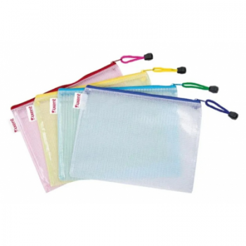 Plastikinis vokas su užtrauktuku AXENT, A4, 180mkr, permatomas, 4 sp.