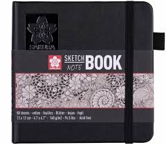 Bloknotas eskizams Sakura 12x12cm 80 lapu 140g.m baltas