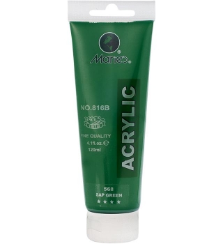 Akriliniai dažai Maries. 120 ml., žalios spalvos