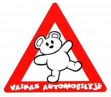 Magnetinis lipdukas VAIKAS AUTOMOBILYJE 
