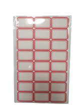 Lipnios etiketės 25x40mm 24vnt x 10lapų raudonos sp