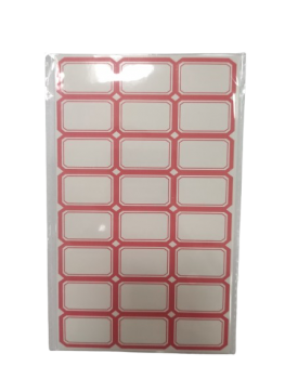 Lipnios etiketės 25x40mm 24vnt x 10lapų raudonos sp