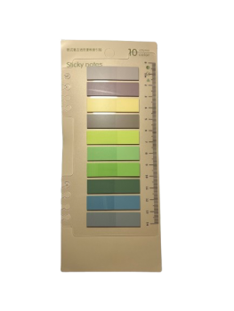 Indeksai lipnūs spalvoti, plastikiniai 44 x 12mm 10sp x 20lapų