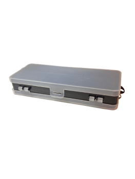 Plastikinė dėžutė 20x8x3,5cm skaidri dviejų skyrių