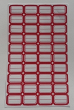 Lipnios etiketės 30x20mm 40vnt x 10lapų raudonos sp.