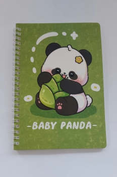 Užrašų knygutė A5 spiralinė linija 60lapų PANDA