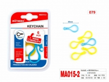 Karabinas 48mm 6vnt plastikinis įvairių spalvų