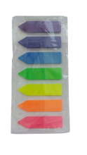 Indeksai lipnūs spalvoti, plastikiniai 44 x 12mm 7sp x 20lapų RODYKLĖ