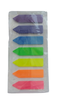 Indeksai lipnūs spalvoti, plastikiniai 44 x 12mm 7sp x 20lapų RODYKLĖ