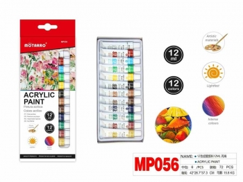Dažai akriliniai 12spalvų x 12ml MOTARRO
