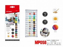Dažai audiniams 12spalvų x 12ml MOTARRO