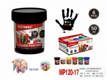 Dažai piešimo pirštais 50ml 6 spalvos MOTARRO
